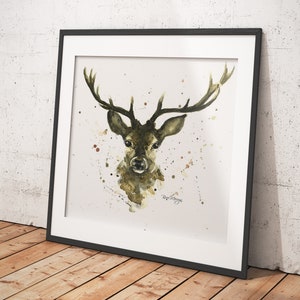 Stag Artwork - Canvas & print animal art in a range of sizes and styles - Stanley