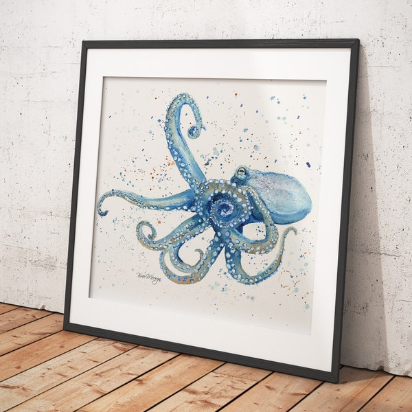 Octopus Artwork - Canvas & print sea-life animal art in a range of sizes and styles - Octavia