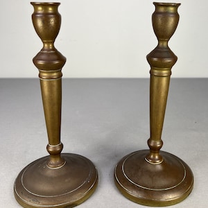 Pair of French vintage candle holders candelabra candlestick (LOT 5178)