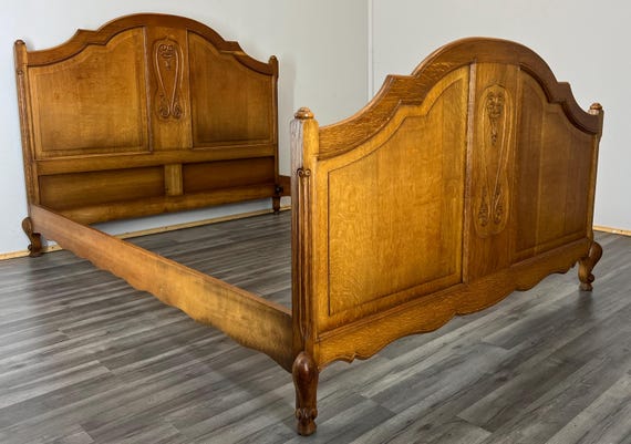 Double Bed Louis XV Style Vintage Retro French Oak LOT 3337 Etsy