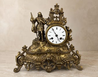 Antique Japy Frères Mantel Clock – Gilt Bronze, 19th Century (lot