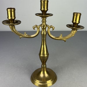 Three Arm French Vintage Candelabra Candleholder Candlestick 0.7kg (LOT 5161)
