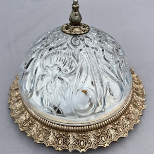 Vintage Ceiling Lamp Made Of Brass And Pressed Crystal Pendant Chandelier 6002