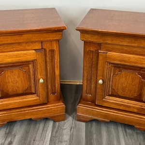Amazing Pair French Bedside Tables Cupboards Cabinets (LOT 3202)