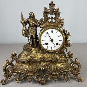 Antique Japy Frères Mantel Clock – Gilt Bronze, 19th Century (Lot 3602)