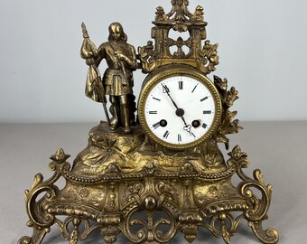 Antique Japy Frères Mantel Clock – Gilt Bronze, 19th Century (lot