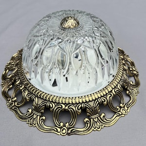 Stunning Ceiling Lamp Made Of Brass And Pressed Crystal Pendant Chandelier 6001