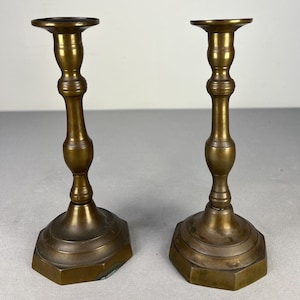 Pair of French vintage candle holders candelabra candlestick (LOT 5179)