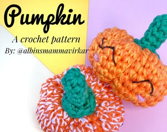 Pumpkin amigurumi crochet pattern. Pdf crochet pattern.