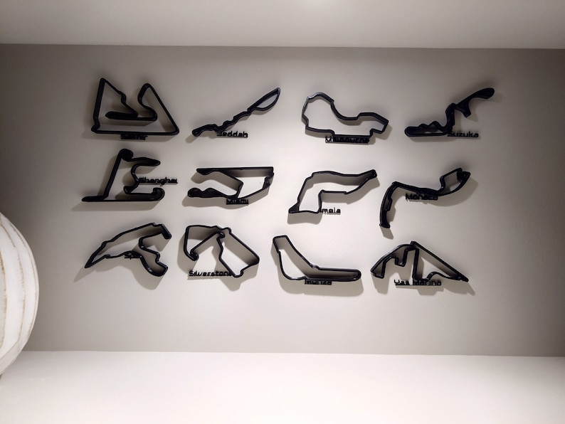 F1 Track Wall Art 3d Printed. Race Track Wall Art Etsy
