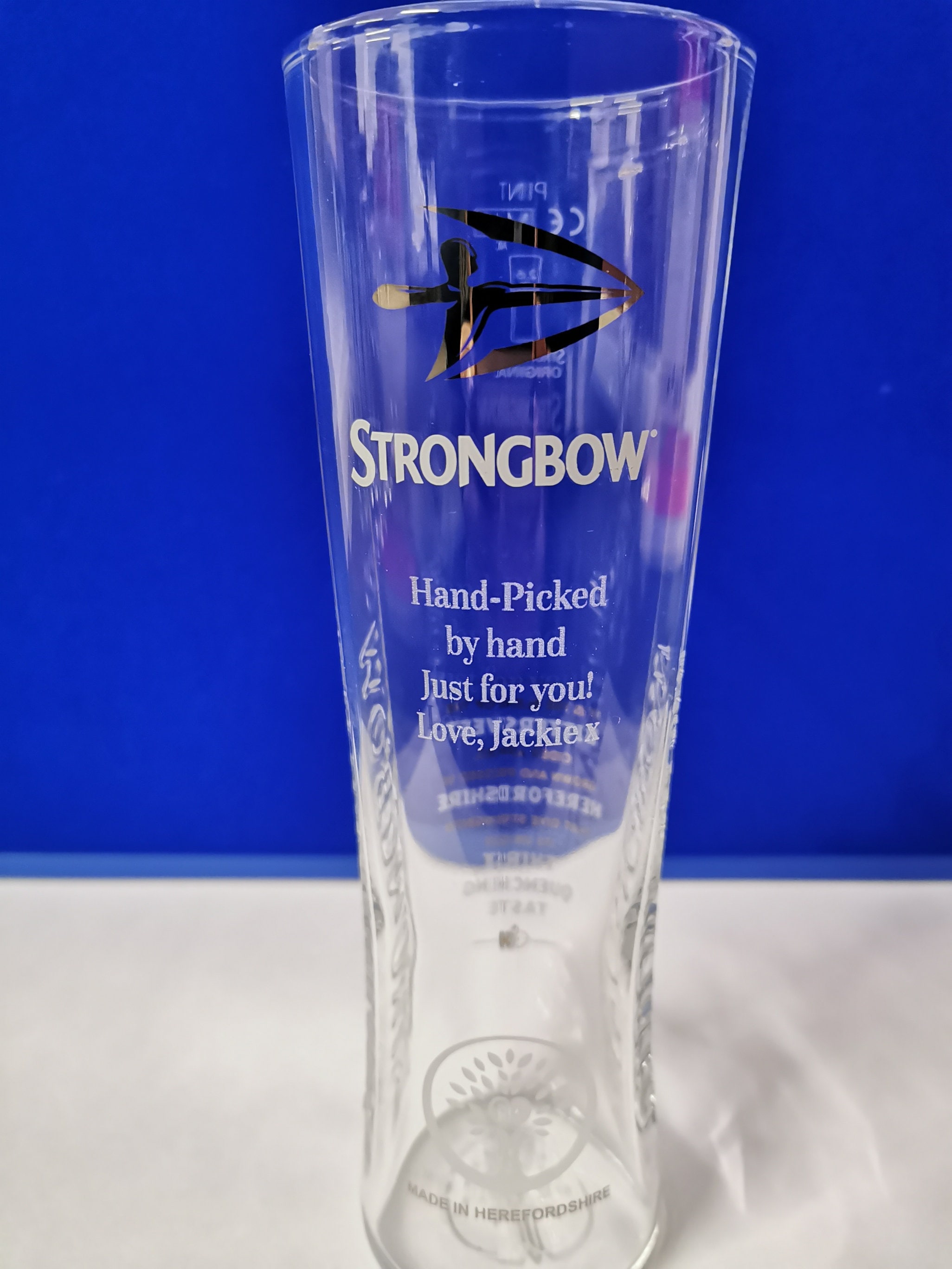 Personalised Engraved Strongbow Pint Glass | Perfect for Birthdays, Anniversaries or Any Occasion