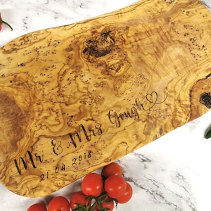 Personalised Olive Wood Cheese Board | Cutting Board | Personalized | Chopping | Anniversary Gift | Wedding Gift | Cheeseboard | Charcuterie