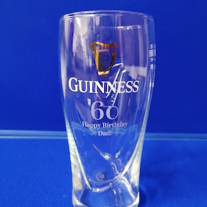 Personalised Engraved Guinness Glass | Perfect for any Guinness Lover | Birthday, Christmas, Father&#39;s Day, Anniversary