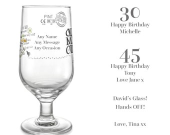 Personalised Engraved Old Mout Cider Chalice Pint Glass | Birthday, Anniversary, Valentines Gift | Cider Lovers