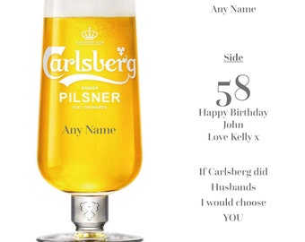 2 x Carlsberg Pilsner Pint Glasses 20oz Brand New 100% Genuine Official Pub 2 x Carlsberg Pilsner Pint Glasses 20oz Brand New 100% Genuine Official Pub