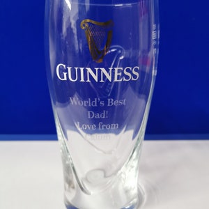 Personalised Engraved Guinness Glass Perfect for any Guinness Lover Birthday, Christmas, Father's Day, Anniversary image 3