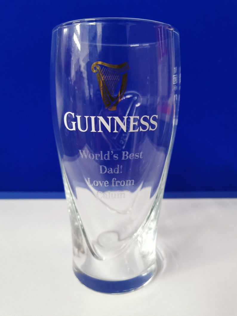 Personalised Engraved Guinness Glass Perfect for any Guinness Lover Birthday, Christmas, Father's Day, Anniversary image 3