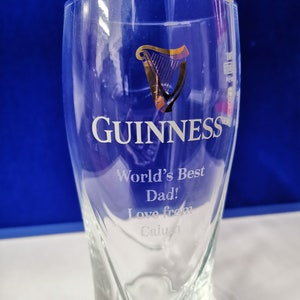 Personalised Engraved Guinness Glass Perfect for any Guinness Lover Birthday, Christmas, Father's Day, Anniversary image 4