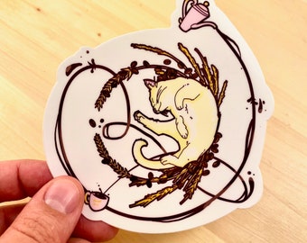 Sticker - Coffee Beans Cat
