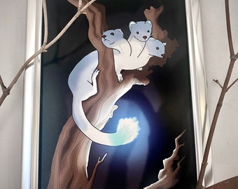 5x7 Print - Cerberus Weasel