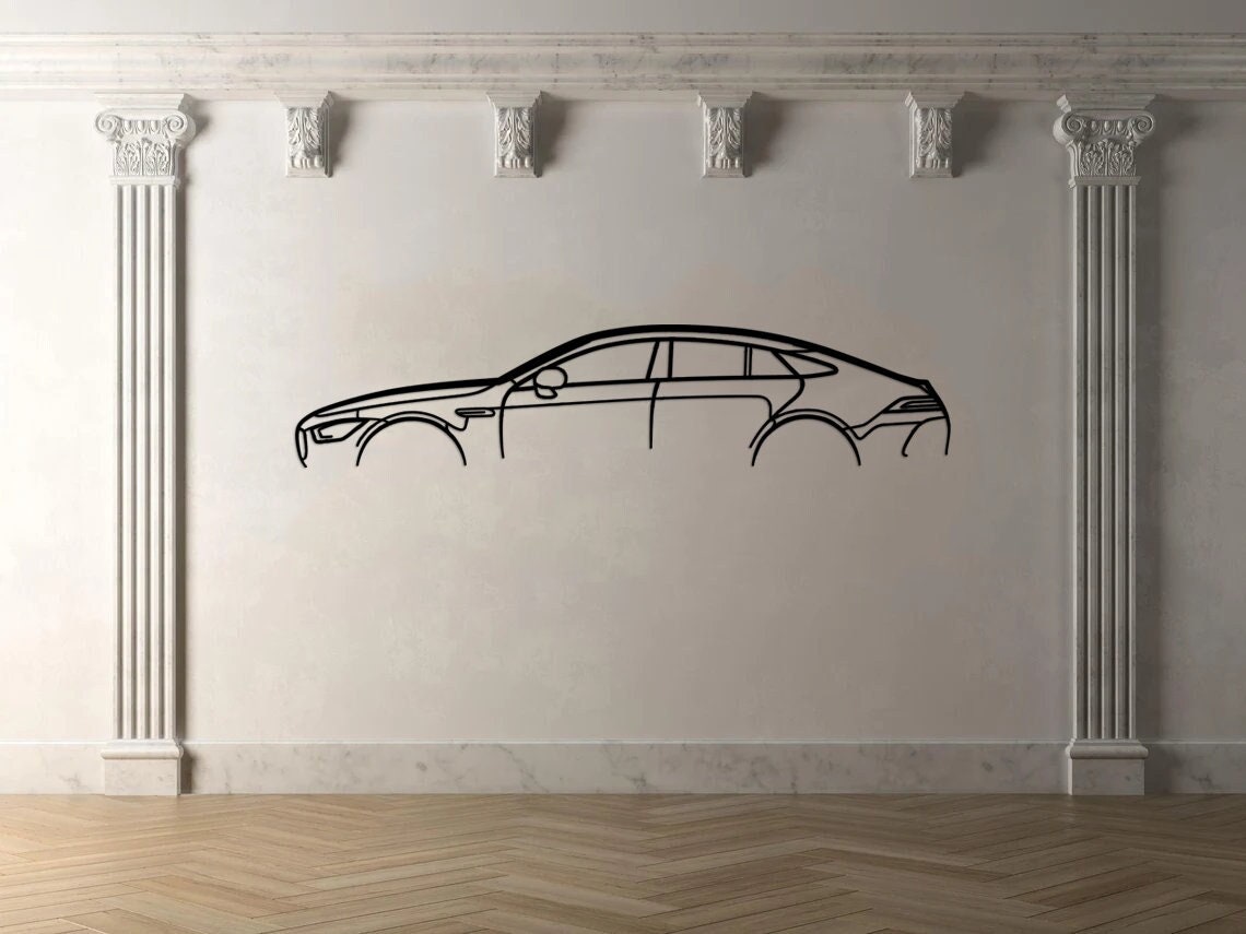 Décoration murale voiture corvette en métal noir 60x15 cm VOITURE