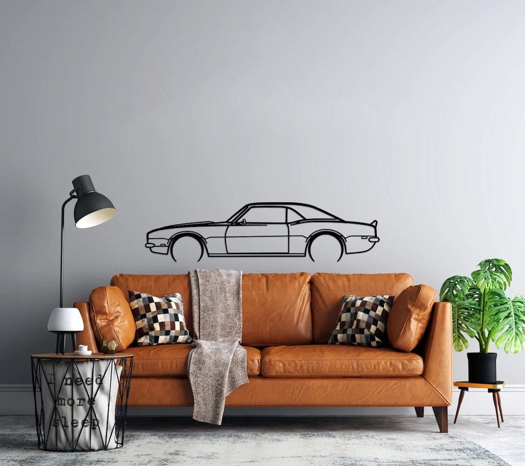 Metal Car Wall Art, Car Silhouette, Car Gift for Him, Car Accessories, Metal Wall Art, Car Guys