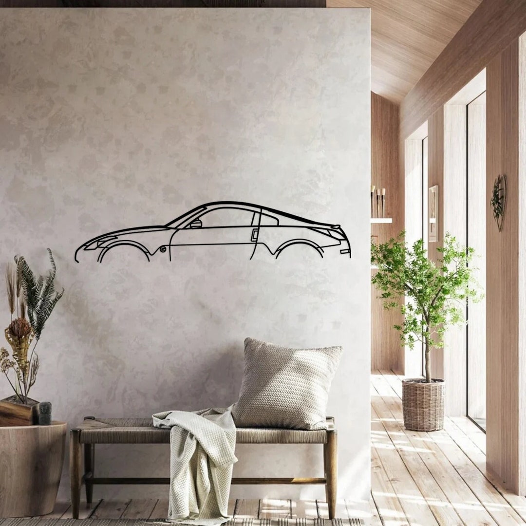 Metal Car Wall Art, Car Silhouette, Car Gift for Him, Car Accessories, Metal Wall Art, Car Guys