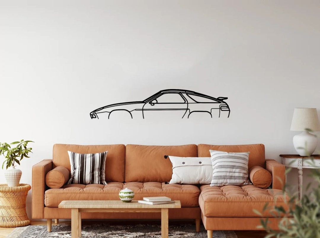 Metal Car Wall Art, Car Silhouette, Car Gift for Him, Car Accessories, Metal Wall Art, Car Guys