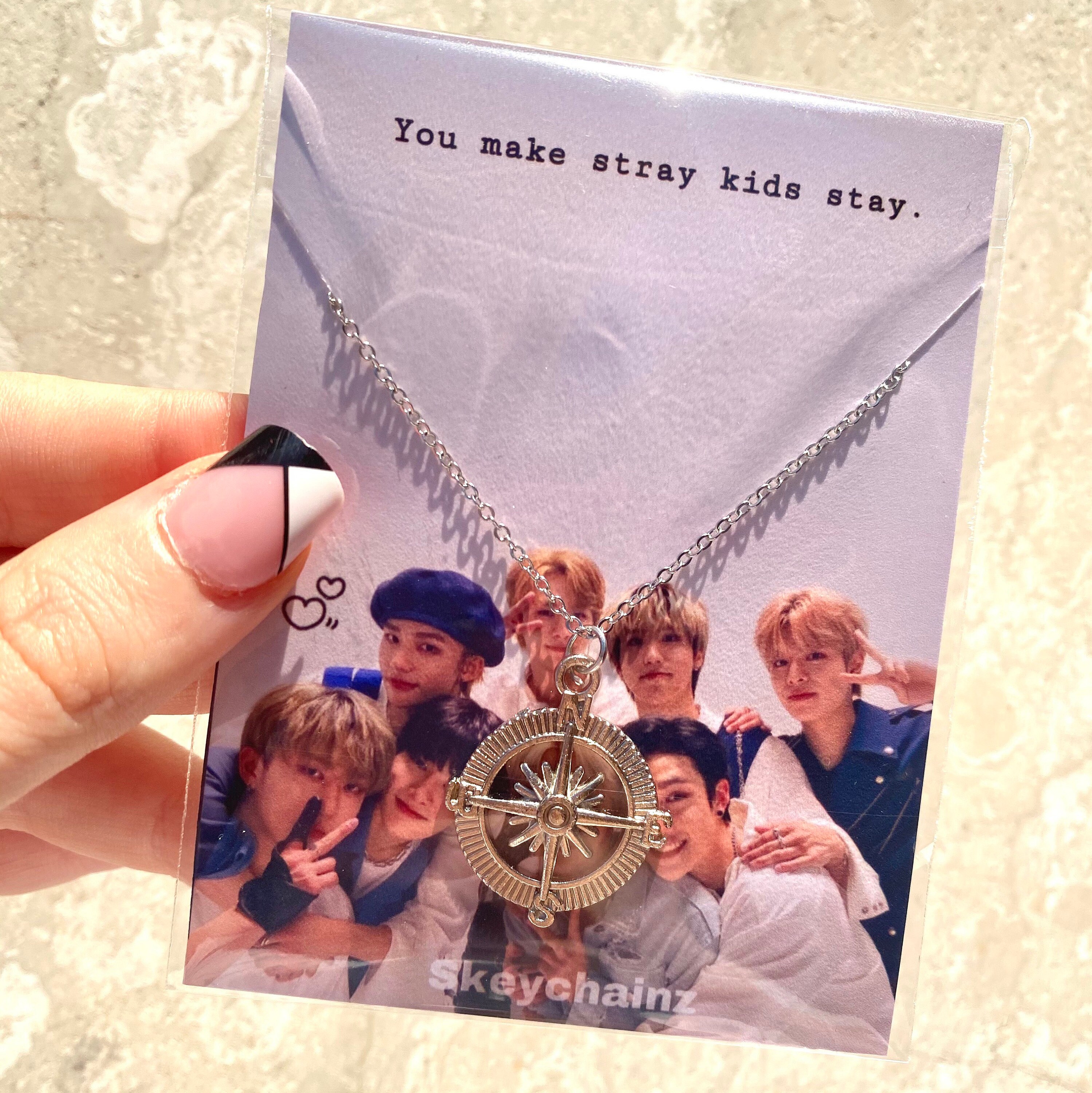 SKZ Compass Necklace stray Kids Quote Packaging Version Etsy Australia