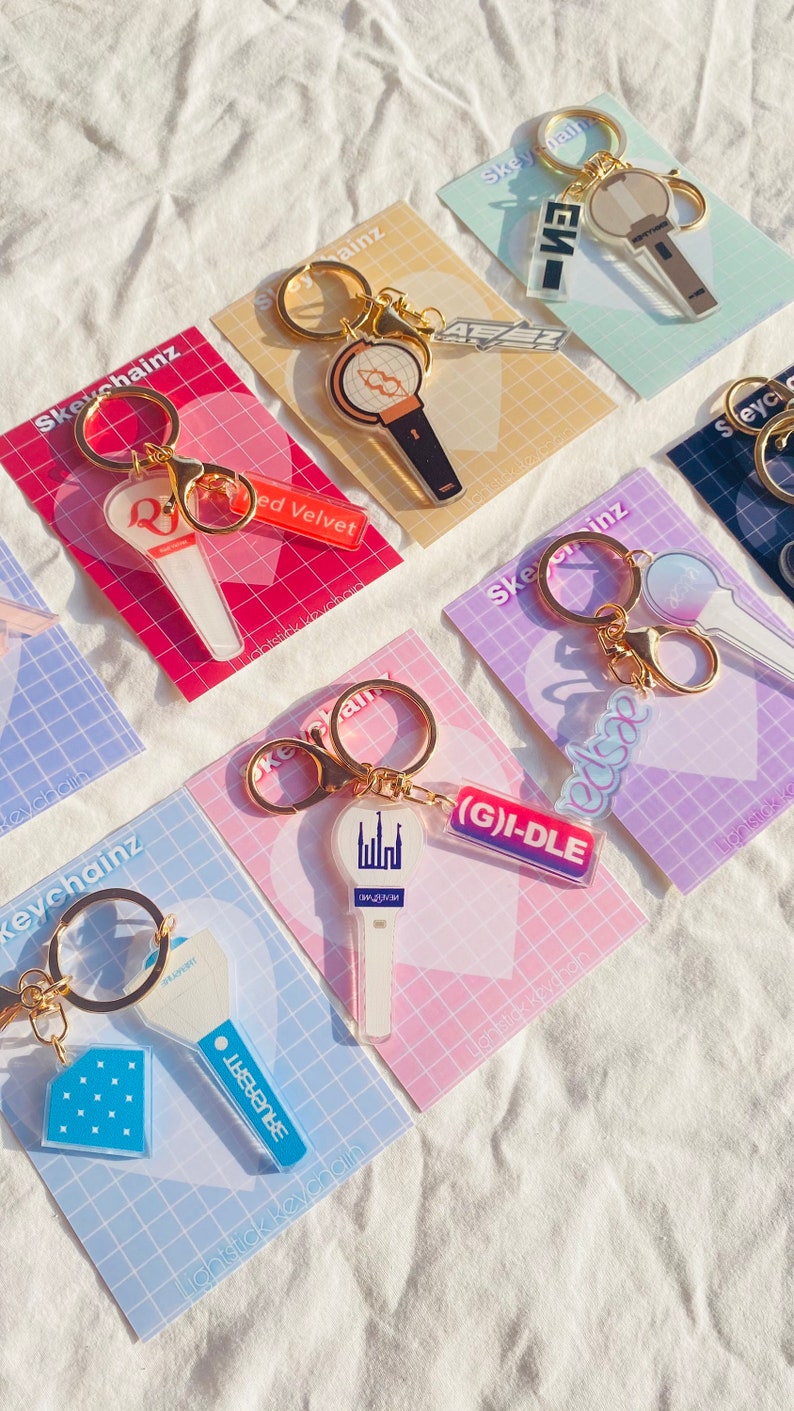 Porteclés Kpop lightstick skz blackpink Ateez txt Etsy France