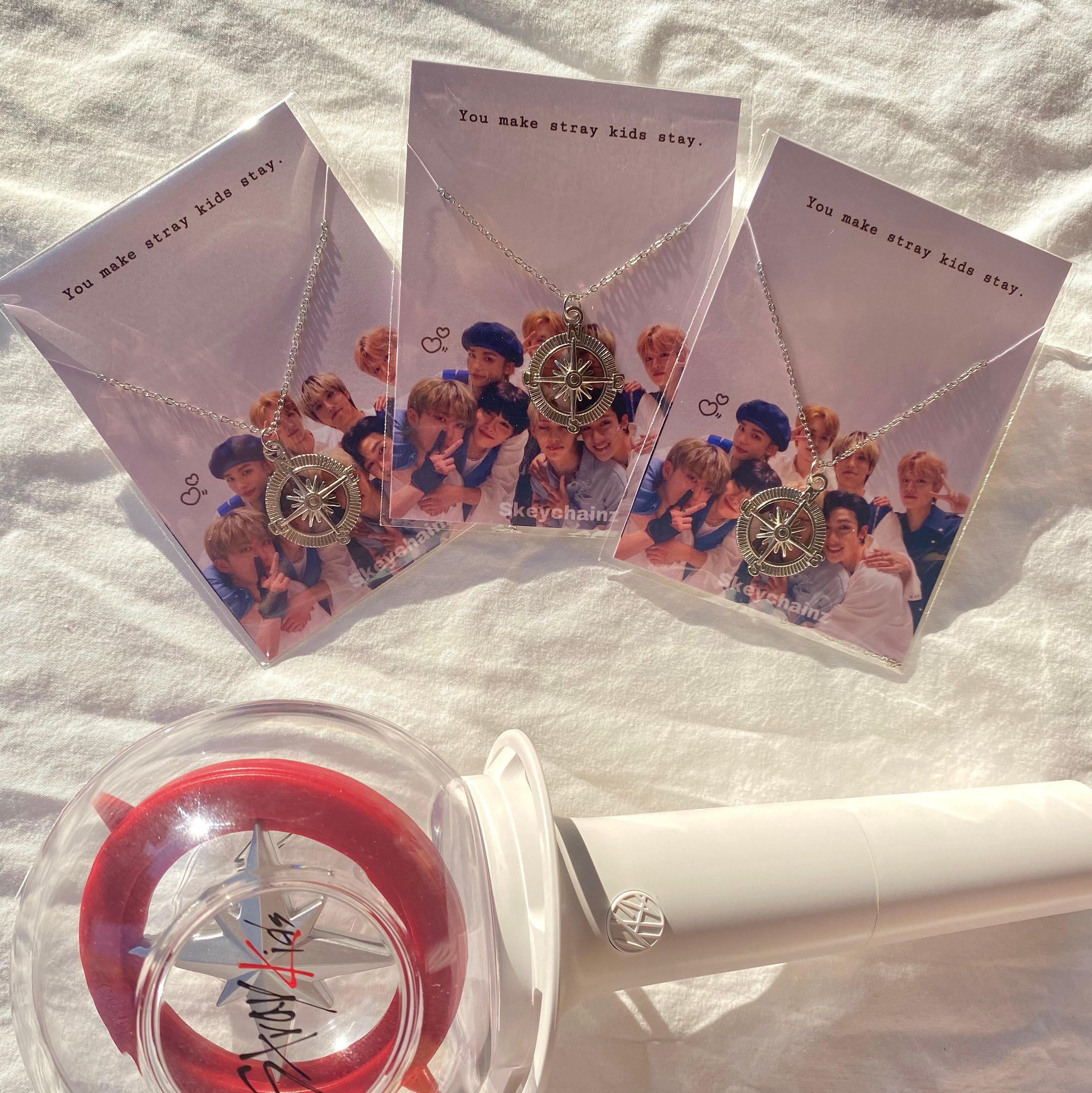 SKZ Compass Necklace stray Kids Quote Packaging Version Etsy Denmark