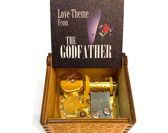 Speak Softly Love | Wind-up & Hand-crank Music Box | Custom Engraving | Perfect Gift for Your Loved Ones
