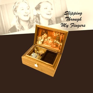 Slipping Through My Fingers Wind-up Music Box | Custom Engraving | Custom Photo | Compartment for Keepsakes | Perfect Mother of Bride Gift