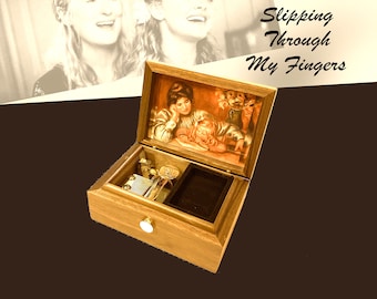 Slipping Through My Fingers Wind-up Music Box | Custom Engraving | Custom Photo | Compartment for Keepsakes | Perfect Mother of Bride Gift