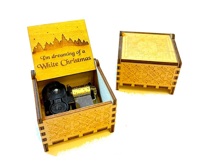 Thomas Kinkade Illuminated Music Box White Christmas 2002 Etsy
