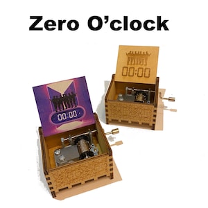 Null Uhr | Handkurbel Spieluhr | Individuelle Gravur | Perfektes Geschenk für BTS Fans