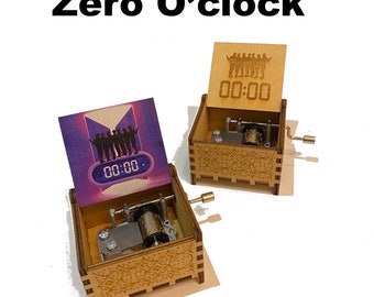 Zero O'clock | Wind-up & Hand-crank Music Box | Custom Engraving | Perfect Gift for BTS Fans