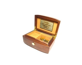 Slipping Through My Fingers | Premium 18-Note Wind-up Music Box | Walnut Wood | Custom Engraving | Perfect Wedding Gift