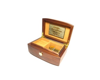 Slipping Through My Fingers | Premium 18-Note Wind-up Music Box | Walnut Wood | Custom Engraving | Perfect Wedding Gift