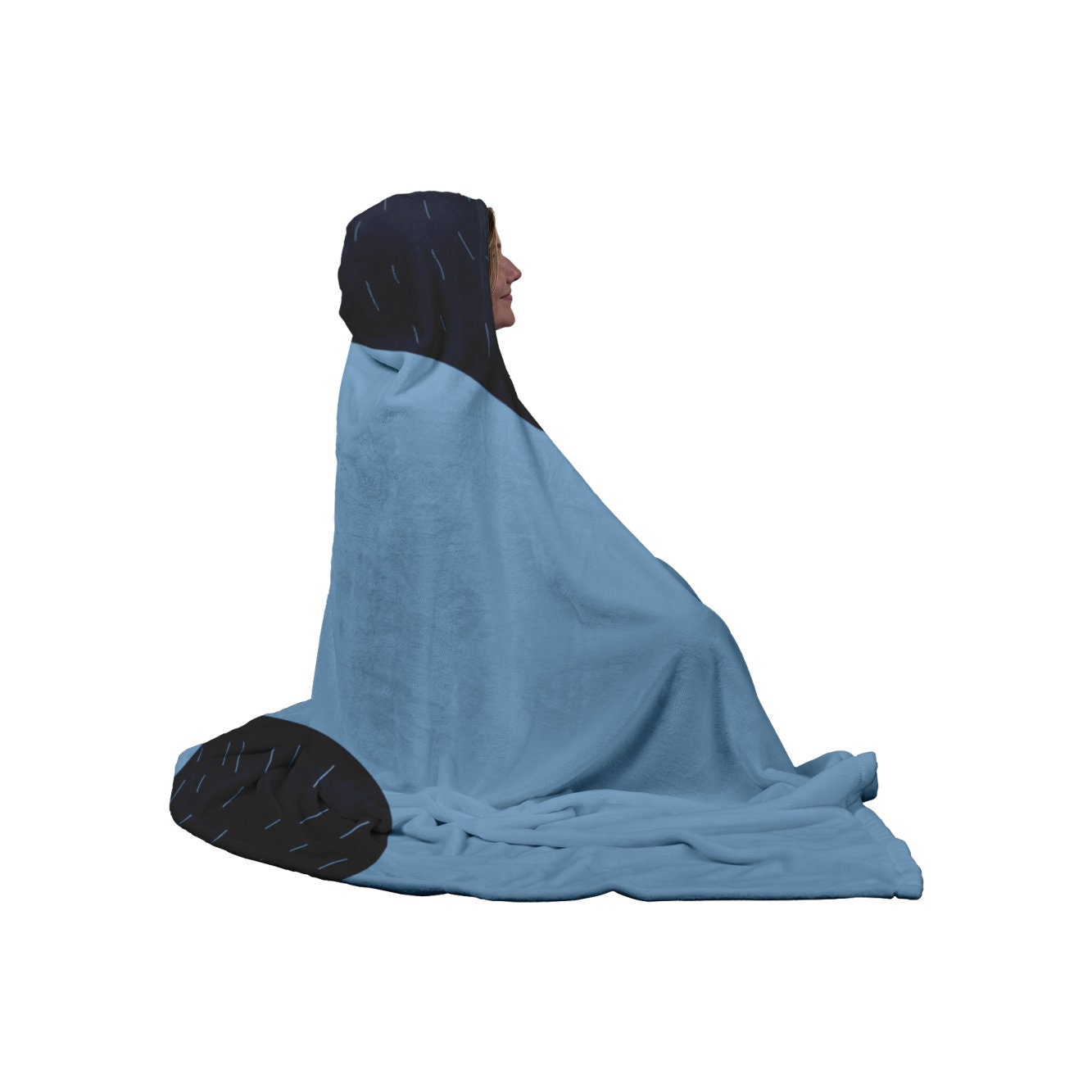 Minimalist Bandit Design Hooded Blanket Inspired by Blue Dog Etsy