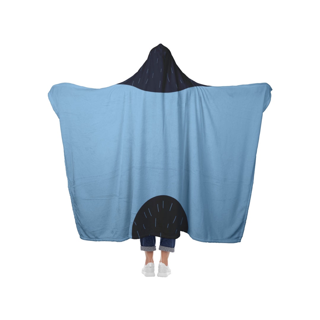 Minimalist Bandit Design Hooded Blanket Inspired by Blue Dog Etsy