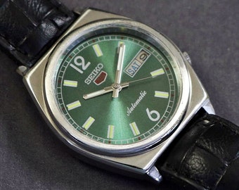 Seiko 5 Automatic 7009-8040 Vintage Watch Gray Dial Date Seiko - Etsy  Finland