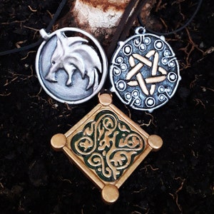 Necklace for Geralt, Yennefer and Triss Cosplay, Inspired by Witcher Pendants