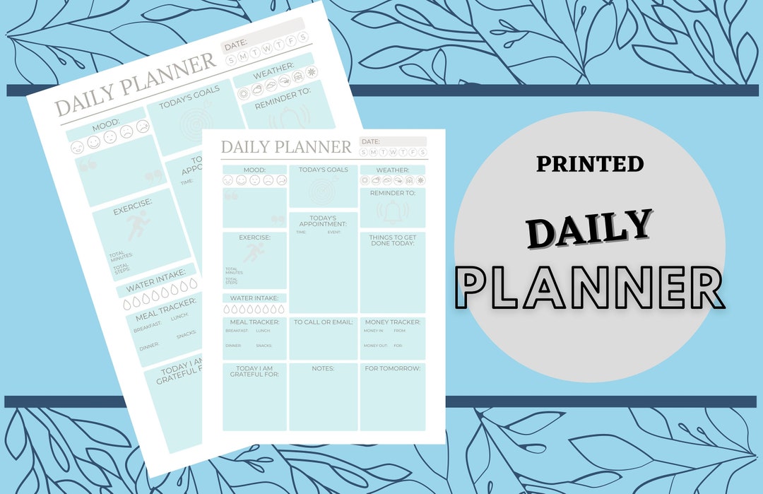 Organiser Daily Rss PRINTED Daily Planner, Productivity Planner, Undated Planner and Day ...