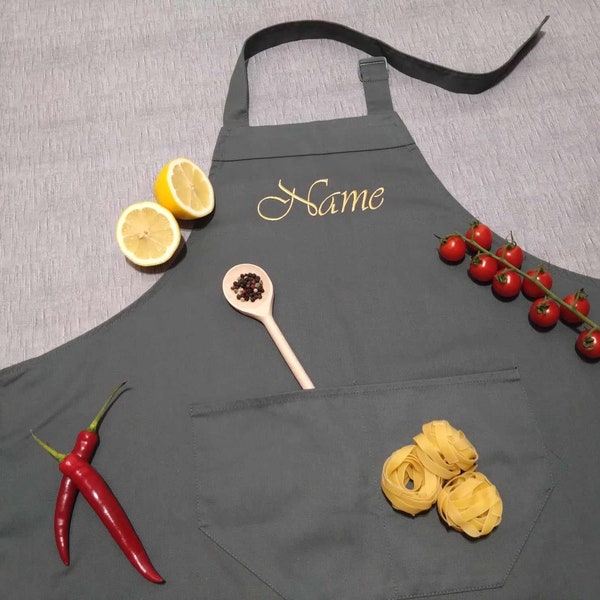 Apron embroidered with name