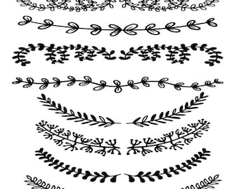 Floral Garland Wreaths 8 Piece bundle Svg, Png, Eps, Dxf, Jpg instant digital download