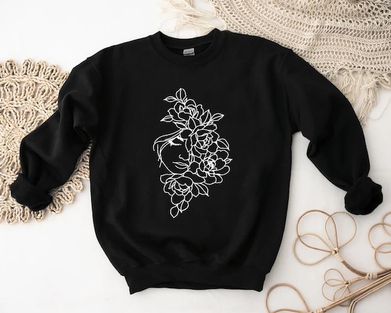 【GRAVER】24FW★ Dot Silhouette Flower Sweatshirt Floral 24 Sweatshirt – Native Anthro