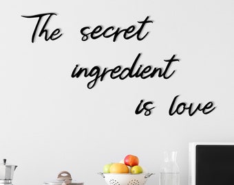 Love Metal Wall Art: Kitchen Decor Sign