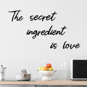 Love Metal Wall Art: Kitchen Decor Sign