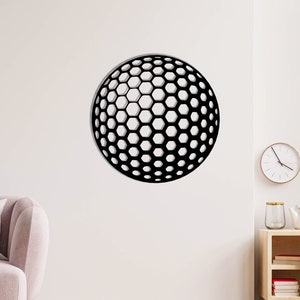 3D Golf Ball, 3D Metal Wall Art, Sport Metal Decor, Golf Decor, Golf Ball Metal Cutout, Outdoor Gifts, 3d Metal Art, 3d Wall Sign, Golf Ball